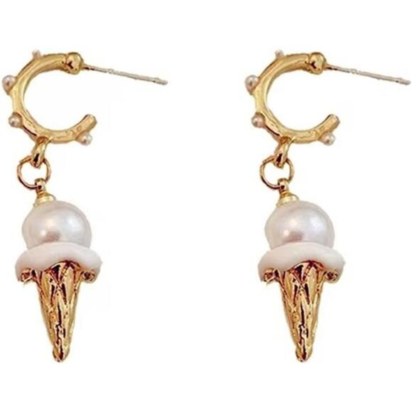 🍦 Cute Ice Cream Earrings | Fun Summer Dangle Jewelry | Colorful Statement Gift - Picture 2 of 5